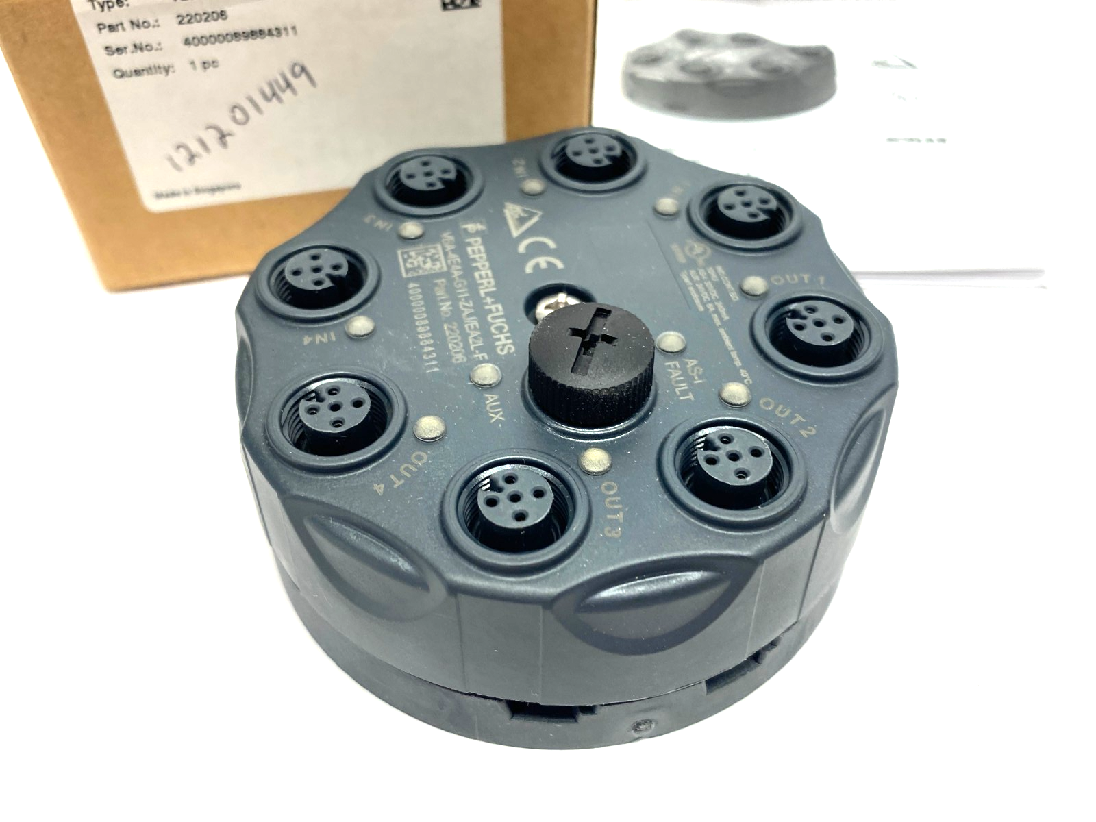Pepperl+Fuchs VBA-4E4A-G11-ZAJ/EA2L-F Interface Sensor/Actuator Module 220206 - Maverick Industrial Sales
