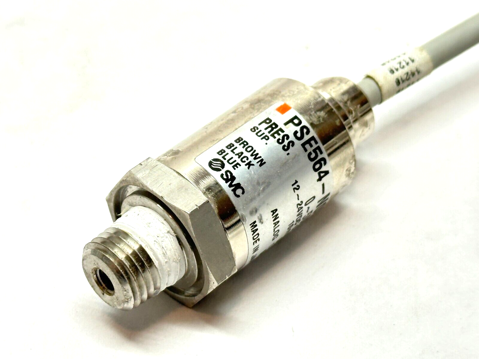 SMC PSE564-N02 General Fluid Switch/Pressure Sensor 0-500kPa 12-24VDC 1/4" NPT - Maverick Industrial Sales