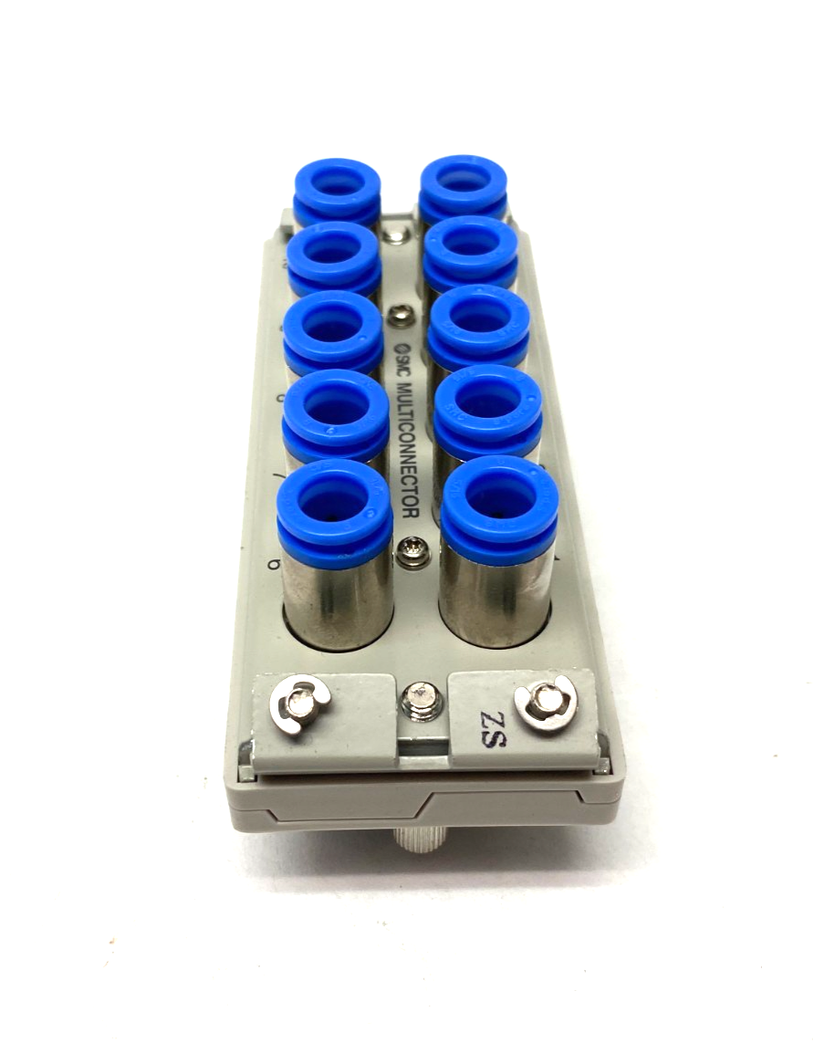 KDM10-08 | SMC Multiconnector Pneumatic Manifold 10-Port 8mm - New – Open box - Maverick Industrial Sales