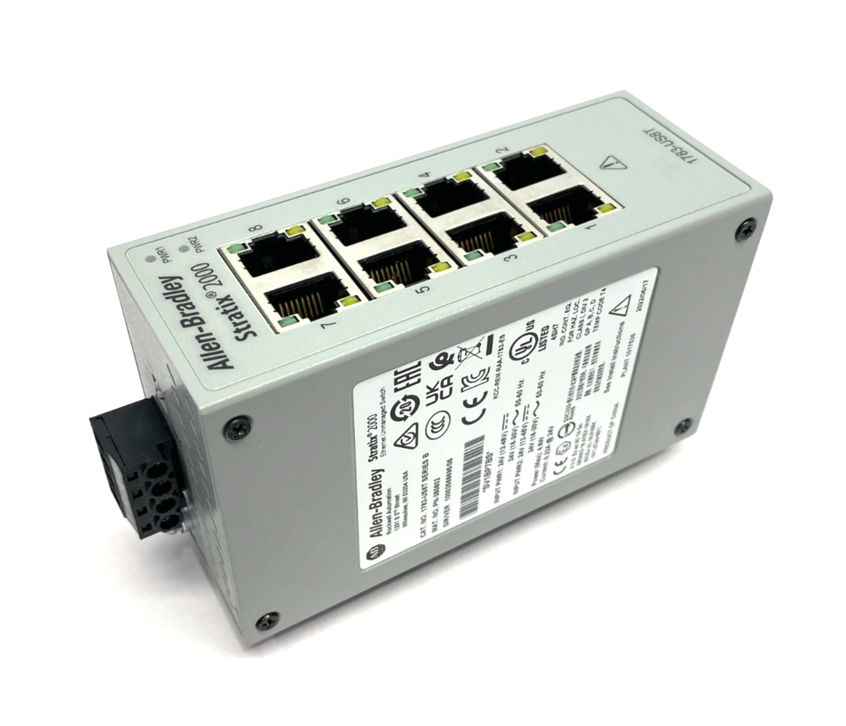 1783-US8T | Allen Bradley Ser. B Stratix 2000 Unmanaged Ethernet Switch 8-Port - New – Open box - Maverick Industrial Sales