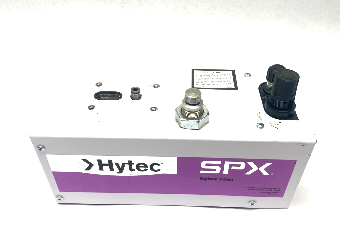 Hytec SPX 100920 Model G Air to Oil Pump 40-110psi MISSING TOP GAUGE/VALVE - Maverick Industrial Sales