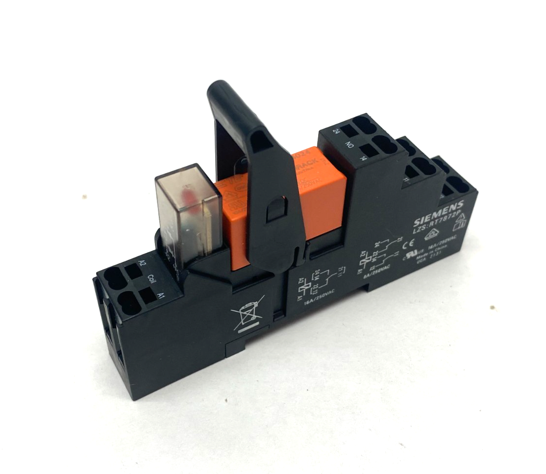 LZS:RT4D4L24 | Siemens SIRIUS Compact Plug-In Relay 2 CO DC 24V - New – Open box - Maverick Industrial Sales