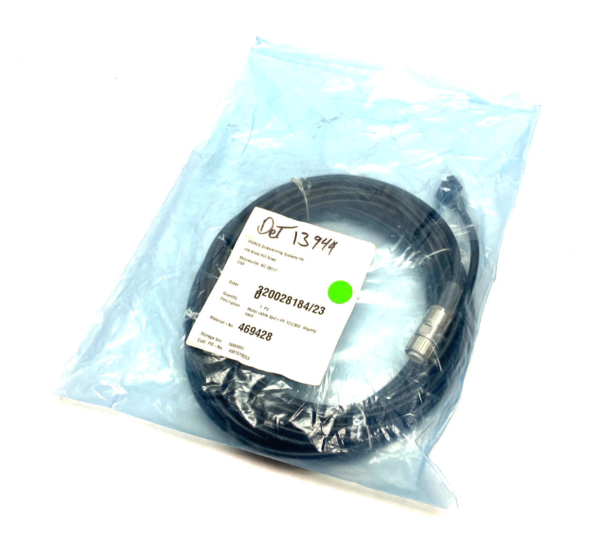 Weber 469428 Motor Connection Cable 3-pol+12PE 12/C30S - Maverick Industrial Sales