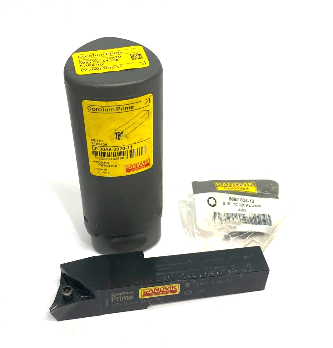 CP-30AR-2020-11 | Sandvik Coromant CoroTurn® Prime Shank Tool for Turning MIID-CPA1108 20x20 - Used - Maverick Industrial Sales