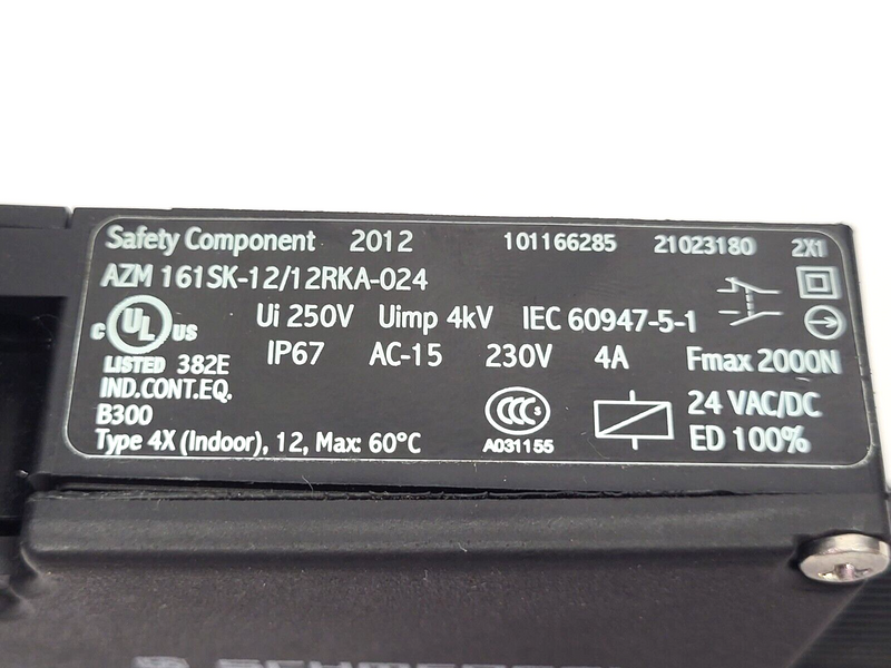 Schmersal AZM 161SK-12/12RKA-024 Safety Interlock Switch w/ Interlock - Maverick Industrial Sales