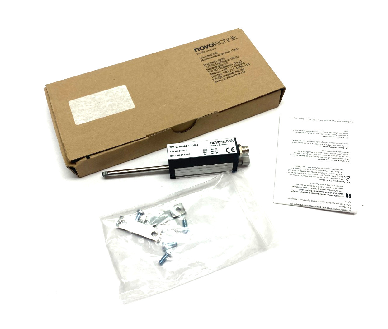 Novotechnik TE1-0025-102-421-101 Linear Position Sensor 049611 - Maverick Industrial Sales
