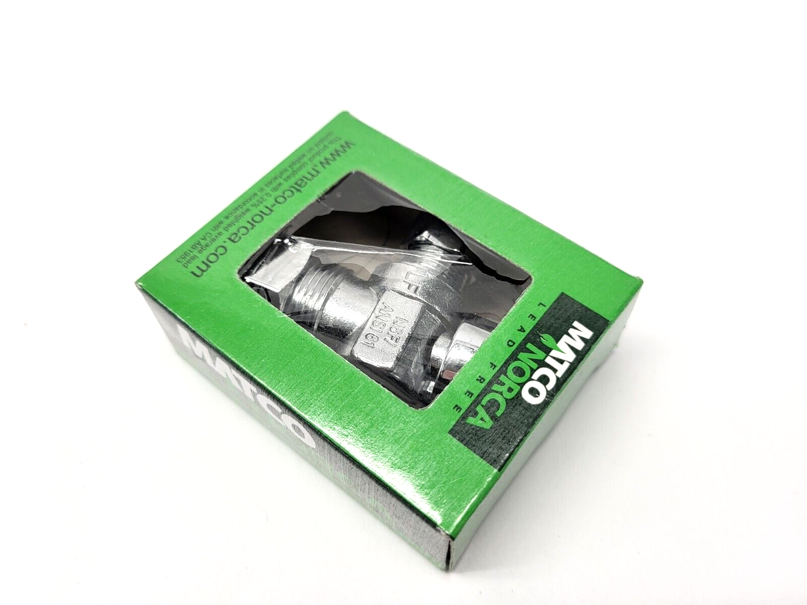 Matco Norca 26-1019LF Chrome Plate Supply Stop 1/4 Turn Ball Type 5/8" x 3/8" - Maverick Industrial Sales