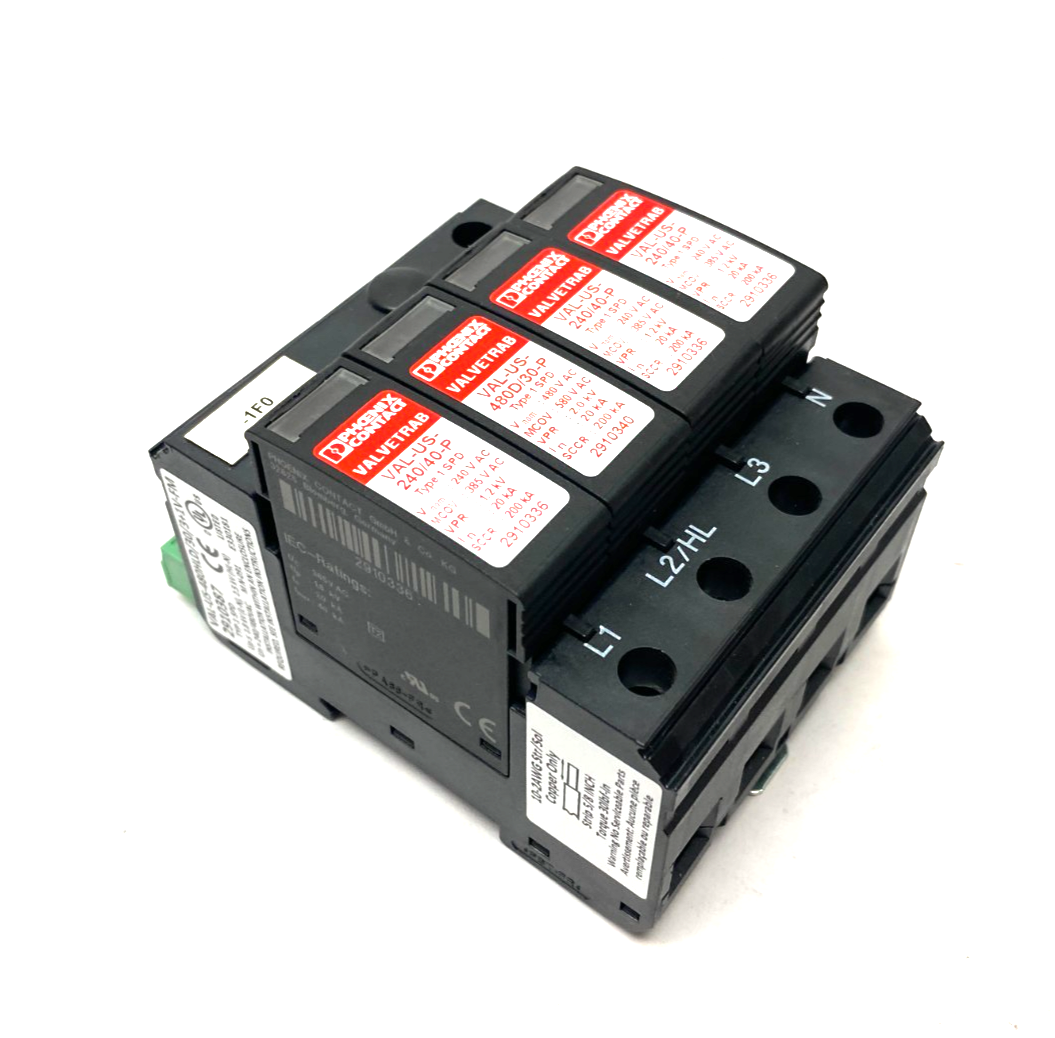 Phoenix Contact VAL-US-480HLD/30/3+1V-FM Surge Protection Device 4-Chan 2910387 - Maverick Industrial Sales