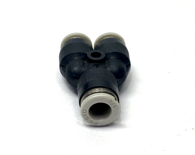 Festo QSY-1/4T-U Pneumatic Push-In Y-Connector 1/4" Tube O.D. 153752 LOT OF 2 - Maverick Industrial Sales