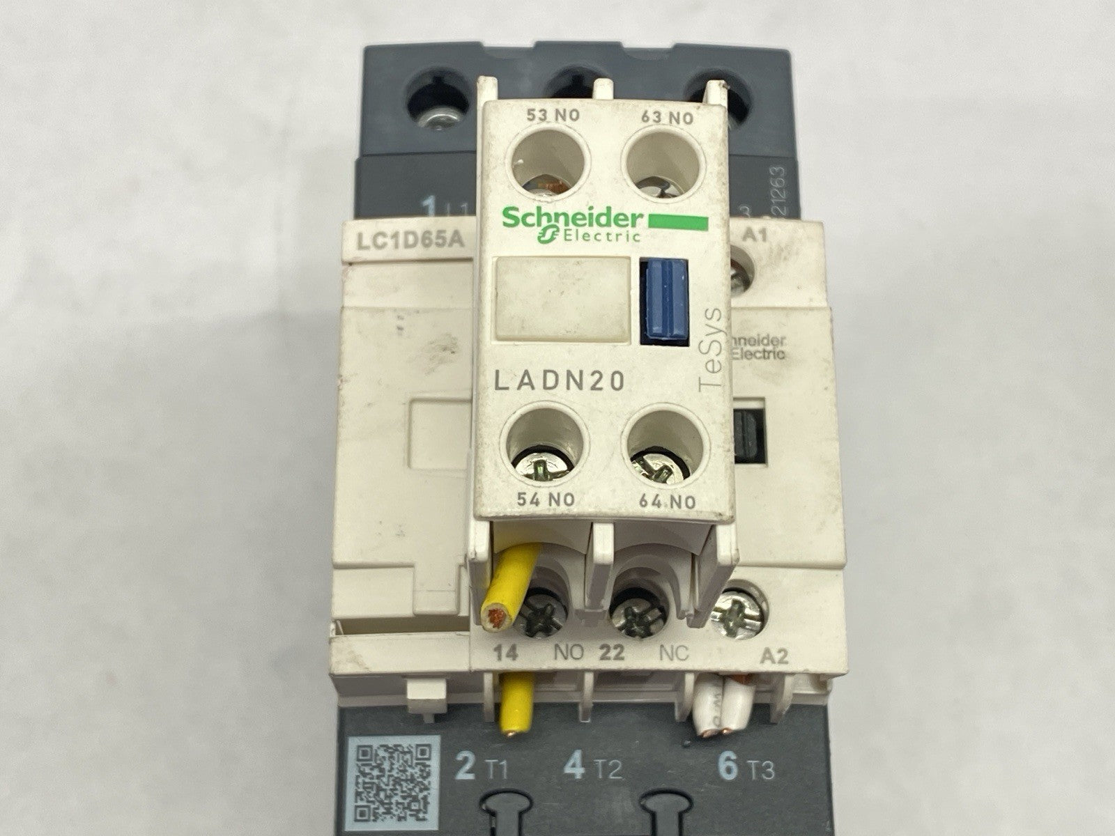 Schneider Electric LC1D65A Thermal Overload Contactor 3-Pole 65A w/ LADN20 - Maverick Industrial Sales