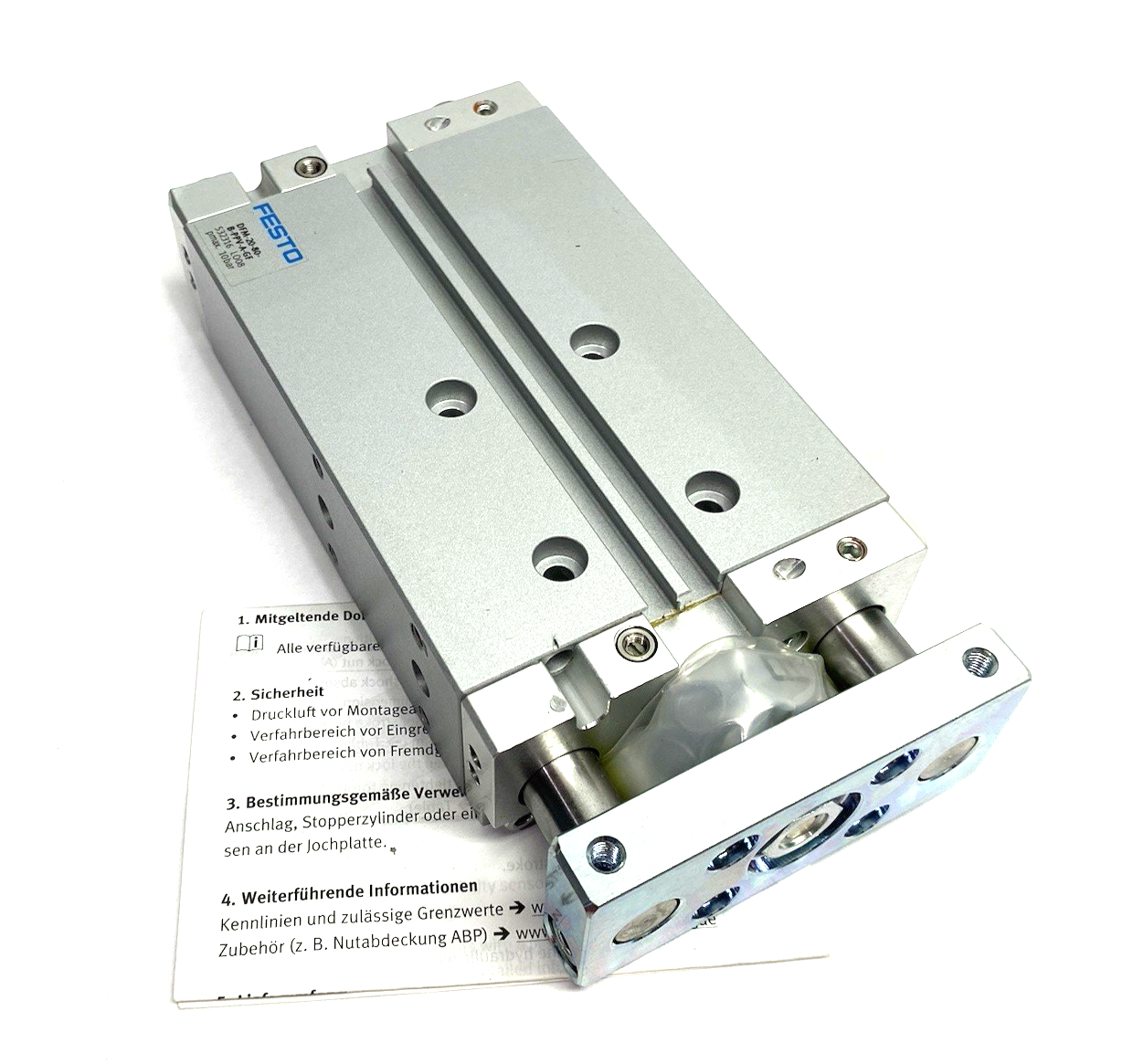 DFM-20-80-B-PPV-A-GF | Festo Guided Drive Cylinder 80mm Stroke 20mm Bore 8161416 - New – Open box - Maverick Industrial Sales