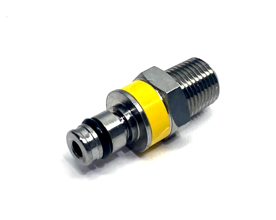 FT-MC24-02-K2 | Omega Chrome-Plated Brass Quick Coupling Insert, Yellow, 1/8" NPT - New - Maverick Industrial Sales