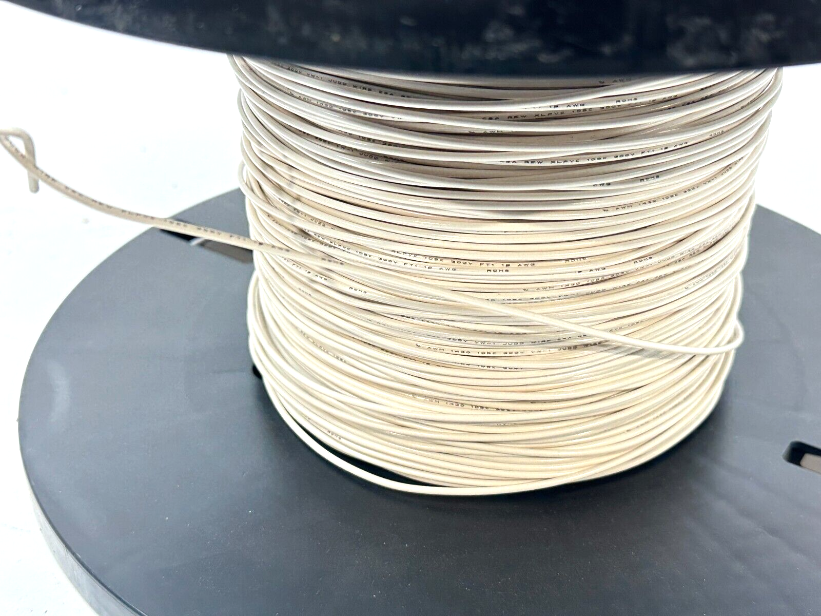 Judd Wire 454-0196-000 18AWG Style 1430 XLPVC 300V 3000ft Spool 540ft REMAINING - Maverick Industrial Sales
