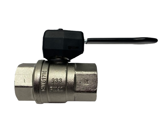 BEE 0020027001025 Ball Valve, 2-Way, Nickel-Plated Brass, F/F, 1" Female Thread - Maverick Industrial Sales