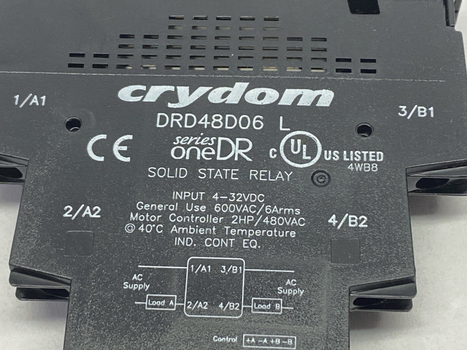 DRD48D06 | Crydom Dual Solid State Relay 2 Phase 4-32VDC - New – Open box - Maverick Industrial Sales