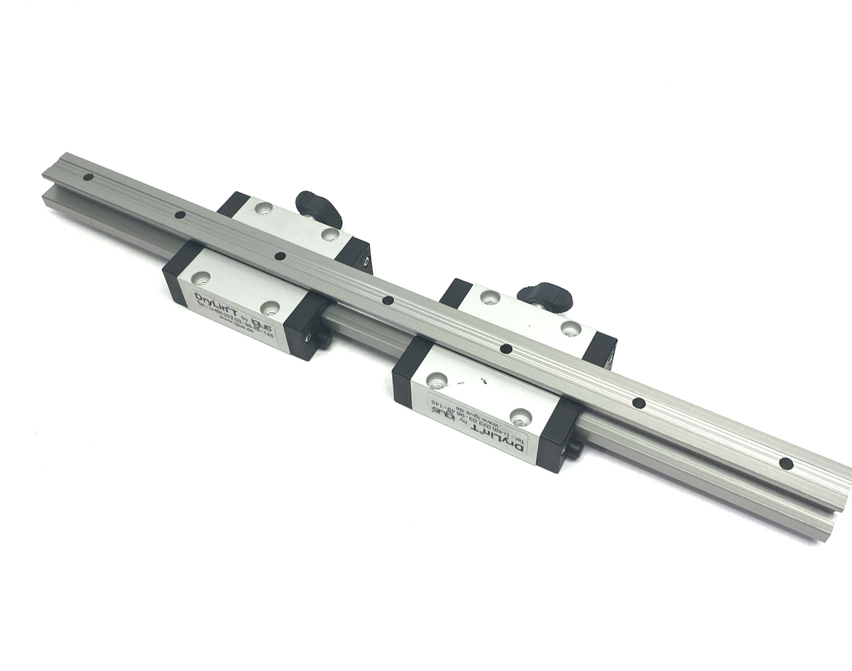 igus TW-01-20-HKA drylin® T Standard Carriage 2x with Hand Clamp, 16-1/8" Rail - Maverick Industrial Sales
