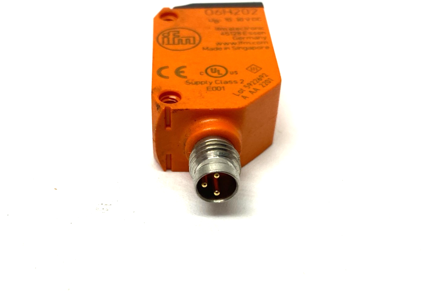 Ifm O6H202 Diffuse Reflection Sensor w/ Background Suppression O6H-FPKG/AS/3P - Maverick Industrial Sales