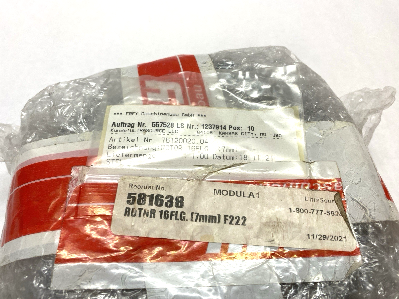 581638 | Frey Rotor 16FLG 7mm F222 76120020.04 557528 Modula 1 - New – Open box - Maverick Industrial Sales