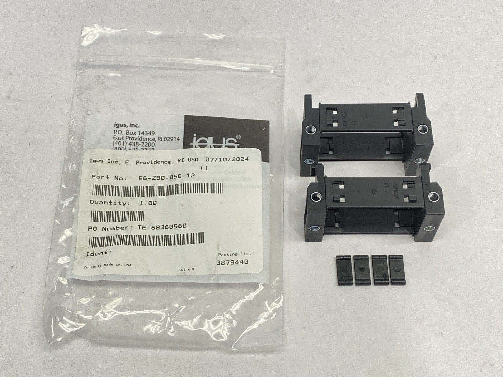 E6-290-050-12 | Igus Mounting Bracket Pivoting Set - New – Open box - Maverick Industrial Sales