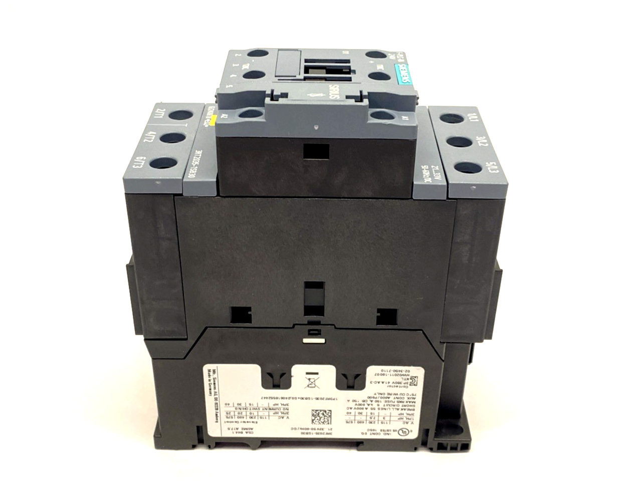 Siemens 3RT2035-1SB30 Power Contactor AC-3e/AC-3, 41A, 18.5kW 400V, 3P, 21-33V - Maverick Industrial Sales