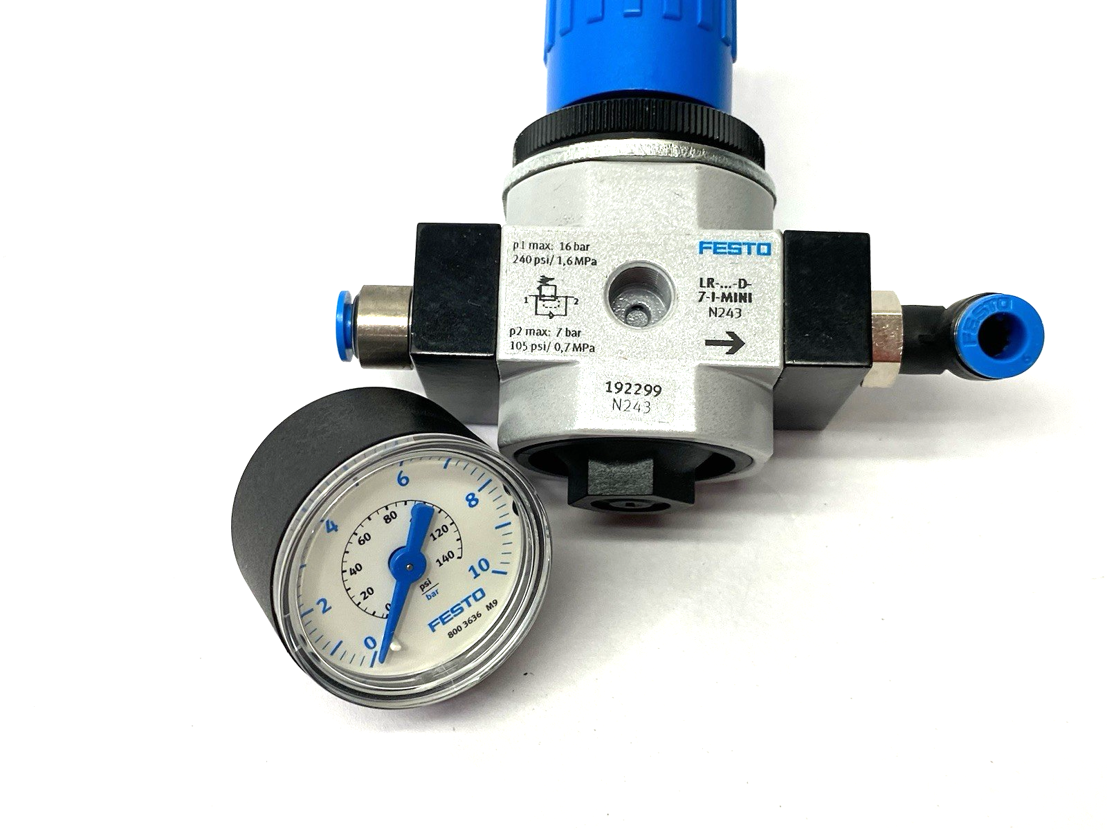 Festo LR-1/8-D-7-I-MINI Modular Pressure Regulator 1/8" Ports 192299 - Maverick Industrial Sales