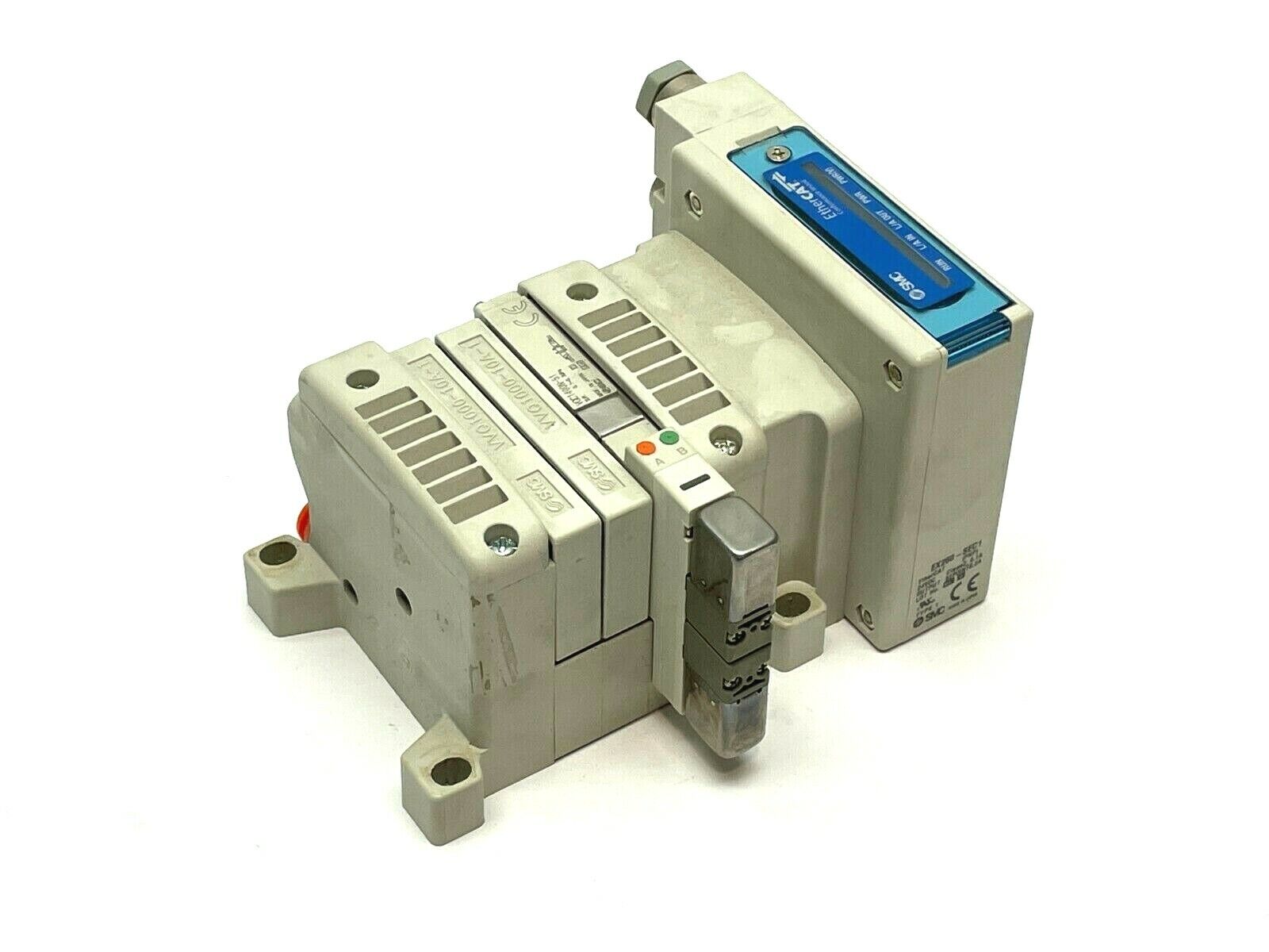 SMC VV5QC11-03N3SDA-S Manifold Base w/ VQC1400N-51 Solenoid - Maverick Industrial Sales