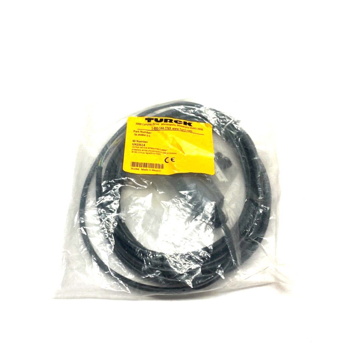 Turck TB-4M8M-3-5 Passive Junction Box 4-Port UX03614 - Maverick Industrial Sales