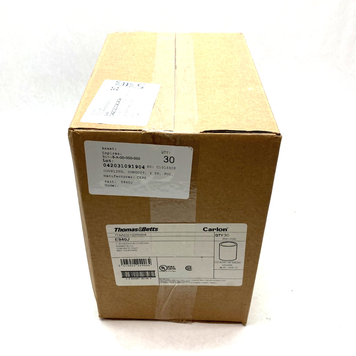 Thomas & Betts E940J Carlon Schedule 40 Pipe Coupling 2" Nonmetallic BOX OF 30 - Maverick Industrial Sales