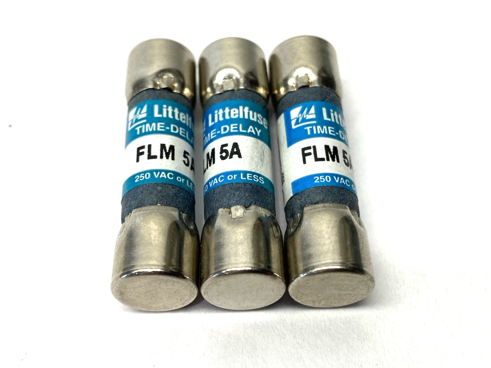 Littelfuse FLM005 Time Delay Midget Fuse Class CC 250V 5A LOT OF 3 - Maverick Industrial Sales