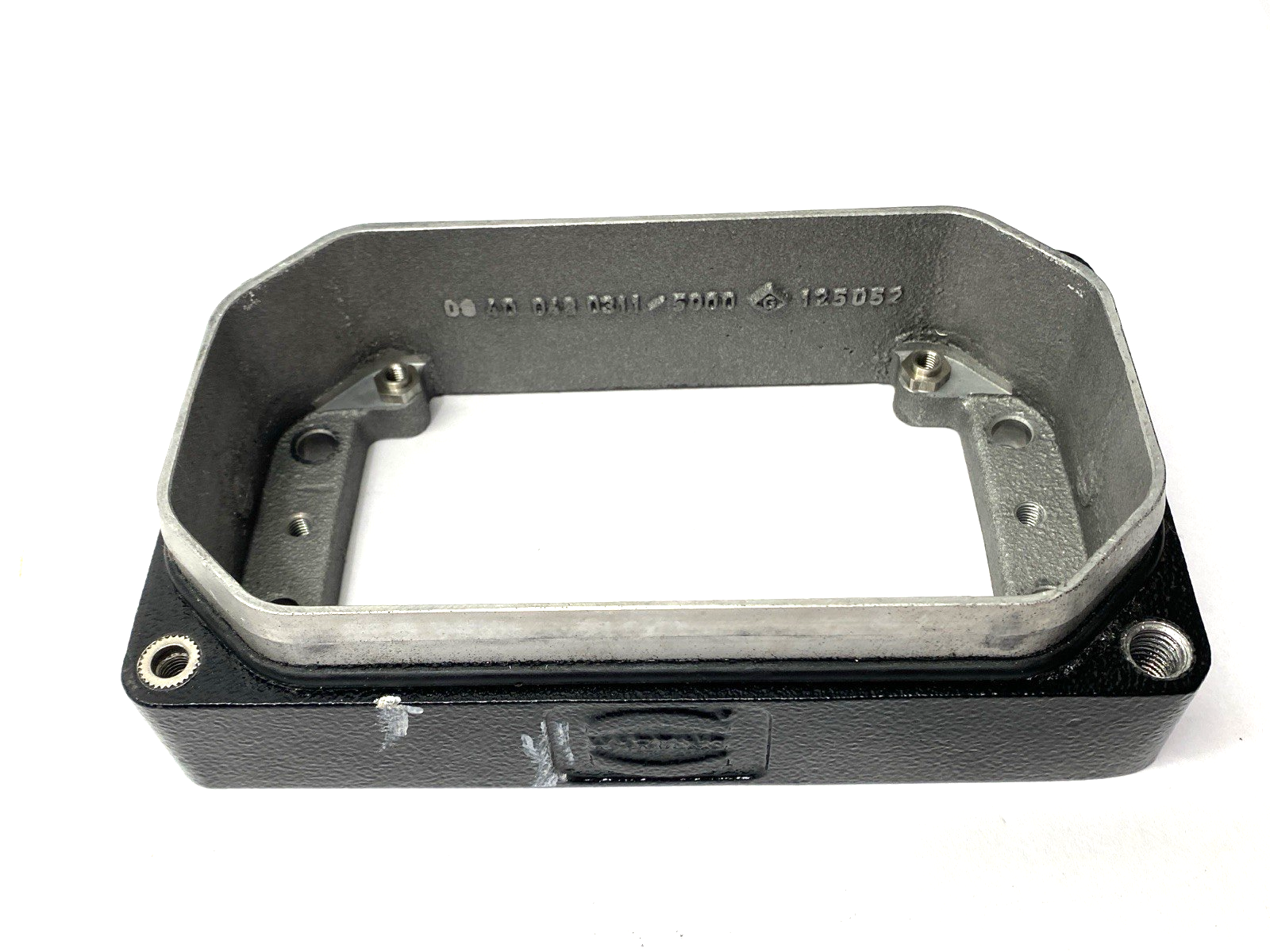 Harting 09400480311 Base Panel Han 48 HPR w/ x4 09110012651 Male Insert DAMAGED - Used - Maverick Industrial Sales