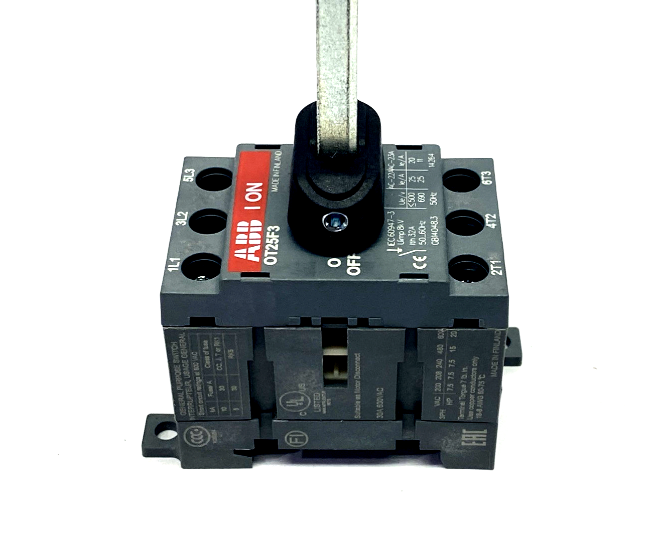 ABB OT25F3 Non-Fused Disconnect Switch 30A 3P - Maverick Industrial Sales