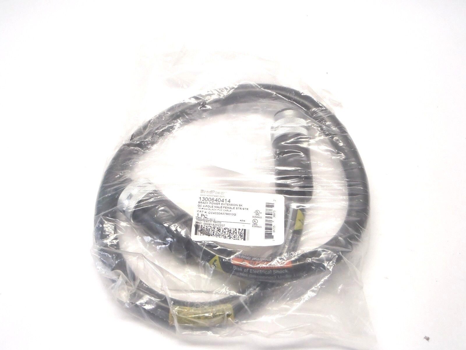 BradConnectivity Woodhead 1300640414 Brad Power Extension SK QC 1M Cordset - Maverick Industrial Sales