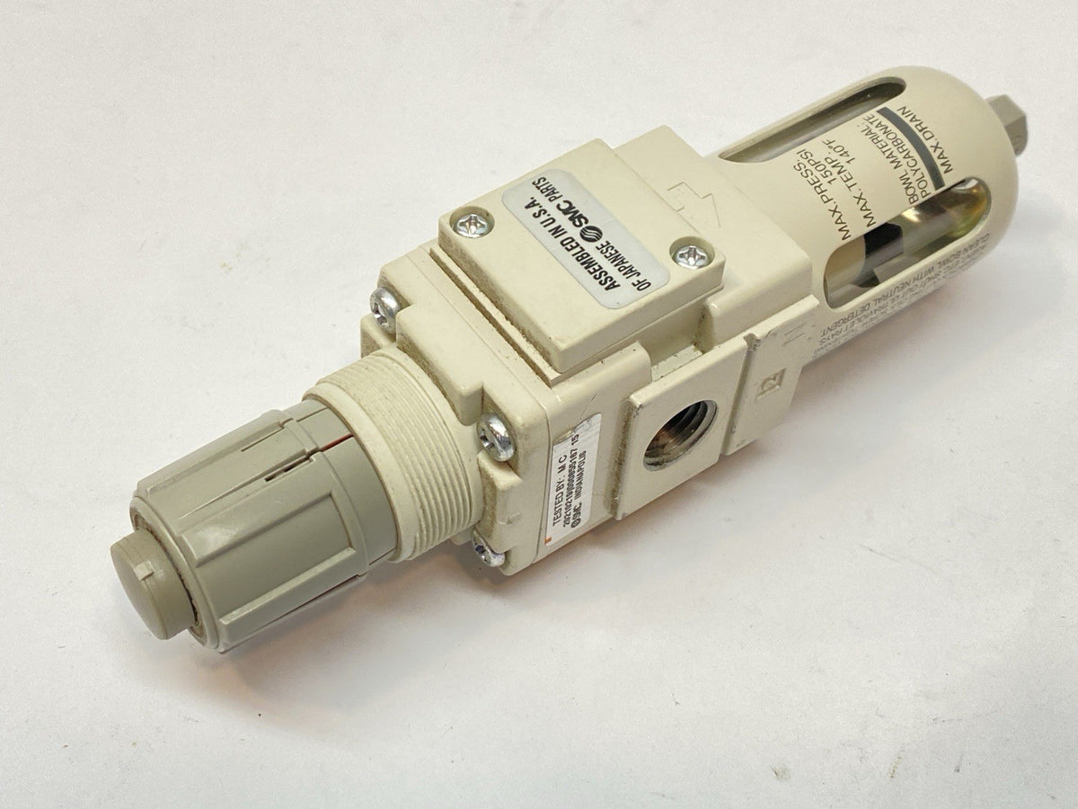 SMC AW20K-N02-CZ-B Modular Pneumatic Filter Regulator 1/4" NPT - Maverick Industrial Sales