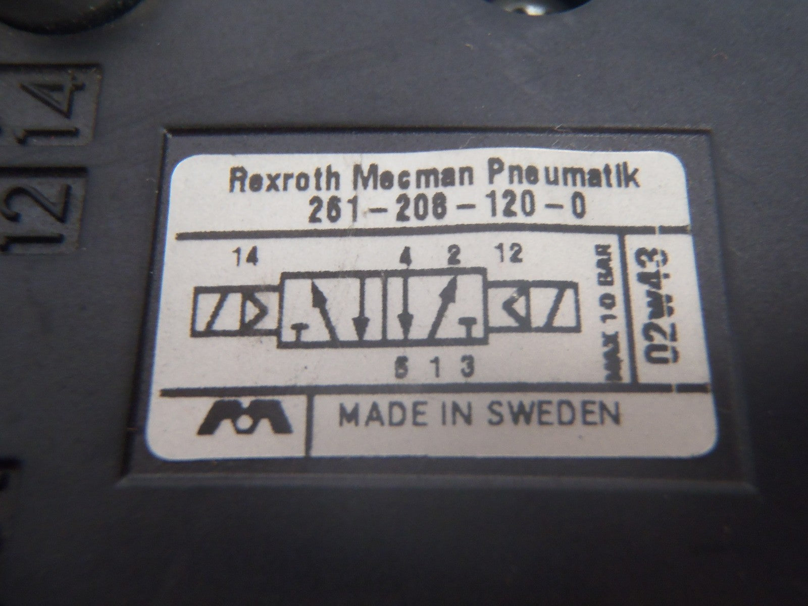Bosch Rexroth 261-208-120-0 Pneumatic Valve - Maverick Industrial Sales