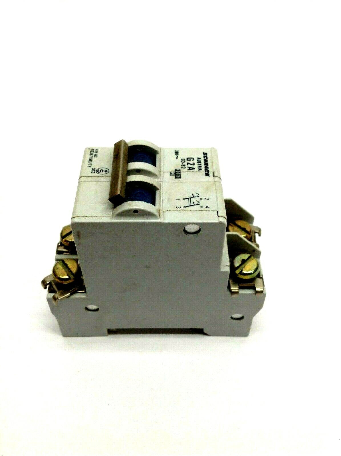 Schrack SD-82 G 2A 2 Pole Din Rail Circuit Breaker 415 VAC - Maverick Industrial Sales