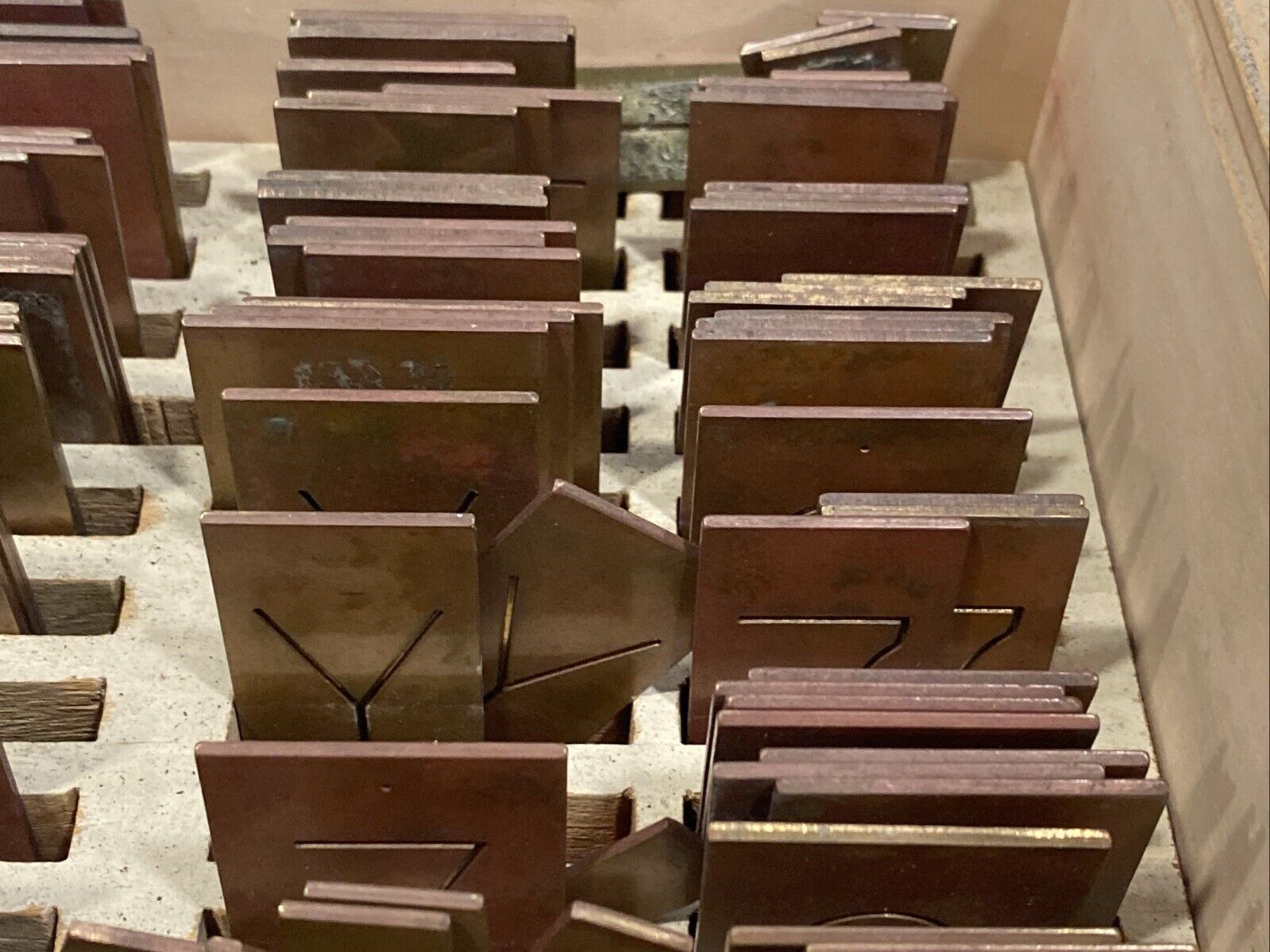 Brass Engraving Plate Blocks A-Z 0-9, 1-9/16" Font 2-3/4" Blank - Maverick Industrial Sales