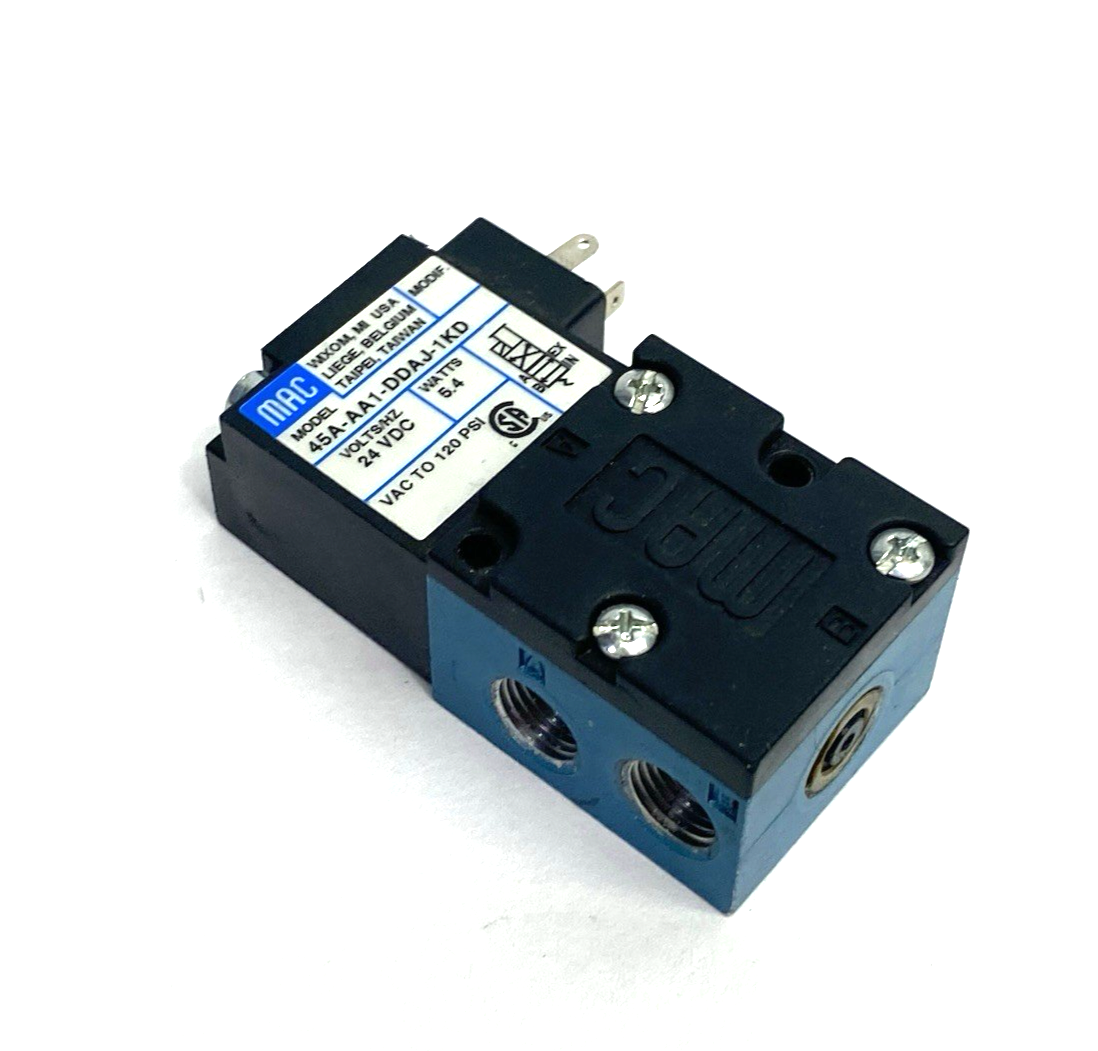 MAC Valves 45A-AA1-DDAJ-1KD Direct Acting Solenoid Valve 4/2-way 5.4W 24VDC - Maverick Industrial Sales