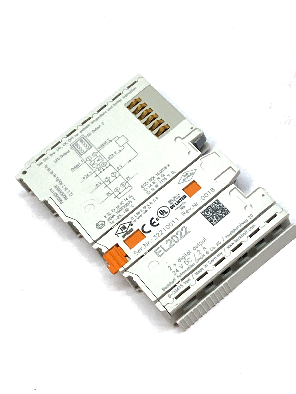 EL2022 | Beckhoff EtherCAT Digital Output Terminal 2-Channel 24VDC 2A - Used - Maverick Industrial Sales