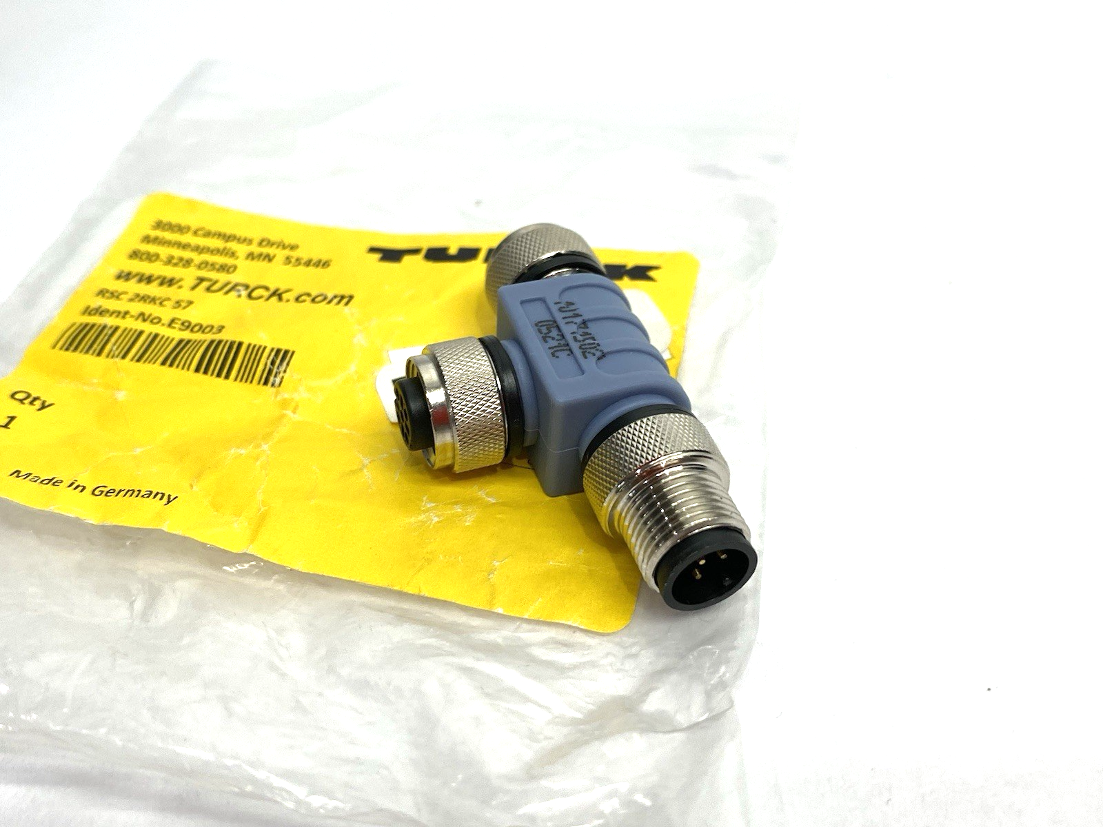 Turck RSC 2RKC 57 Eurofast DeviceNet™ Cable Connector Tee, M12, E9003 - Maverick Industrial Sales