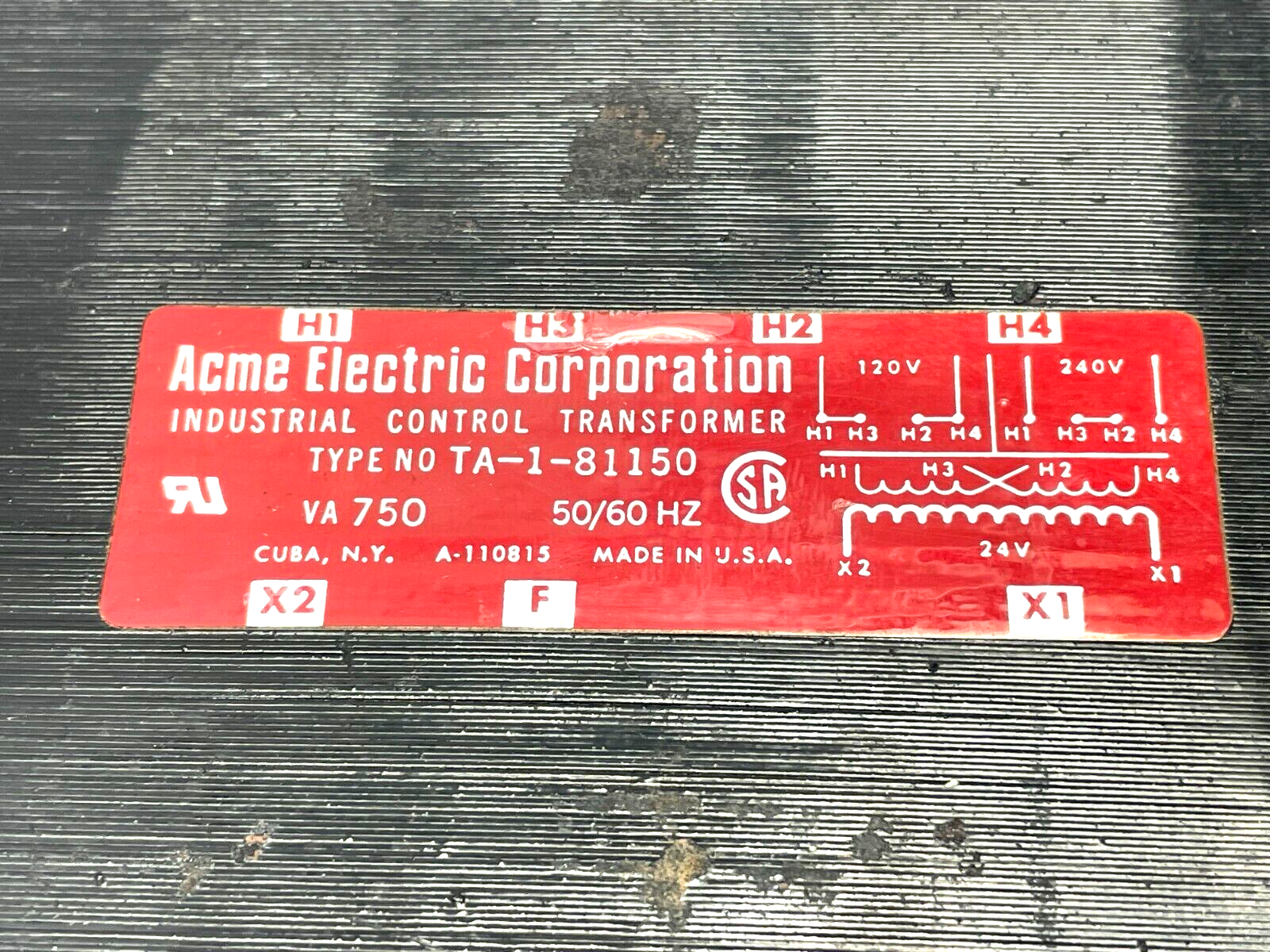 Acme TA-1-81150 Power Transformer 750VA 8Term - Maverick Industrial Sales