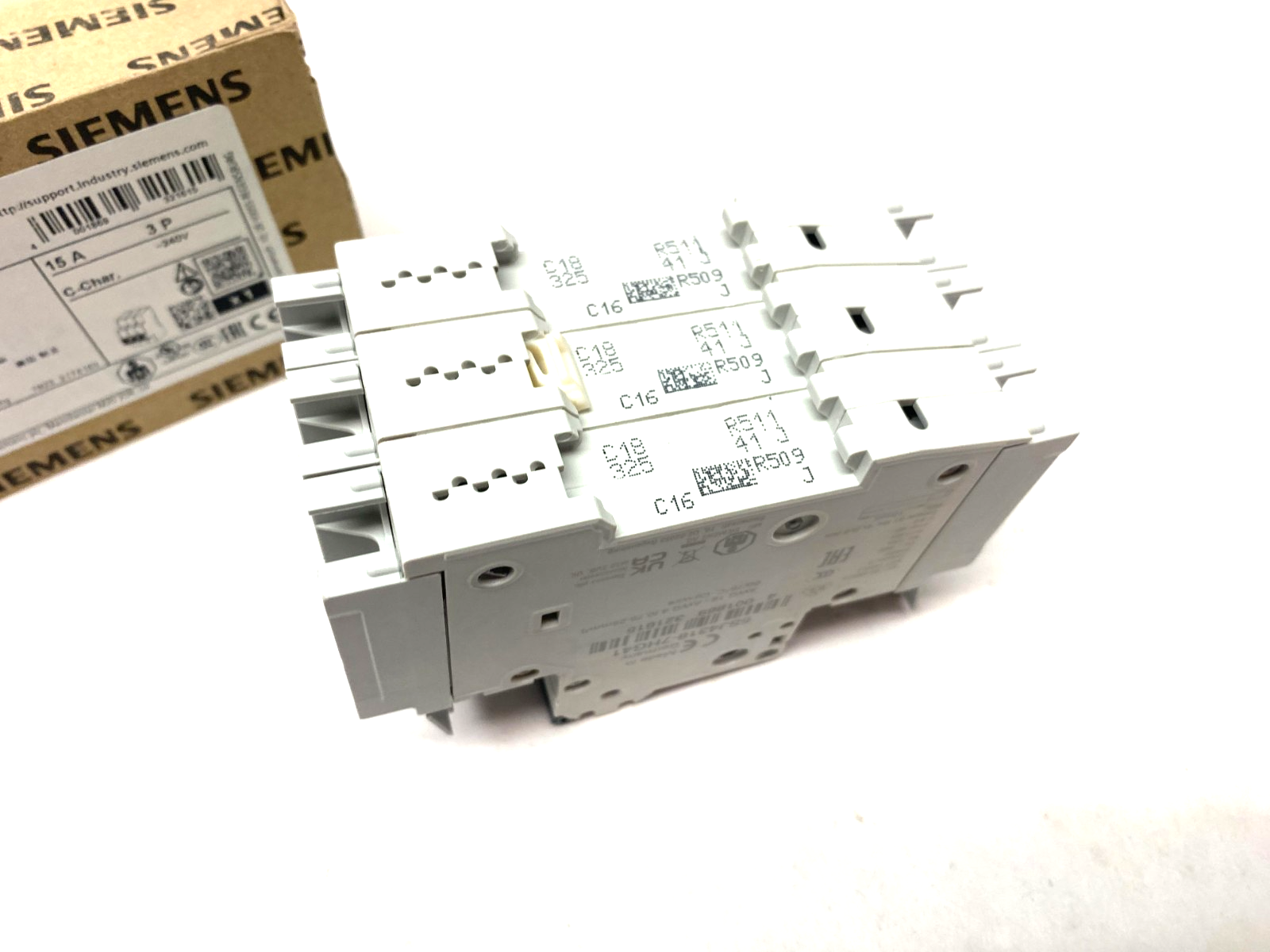 Siemens 5SJ4318-7HG41 Miniature Circuit Breaker 3-Pole 15A C-Char. - Maverick Industrial Sales