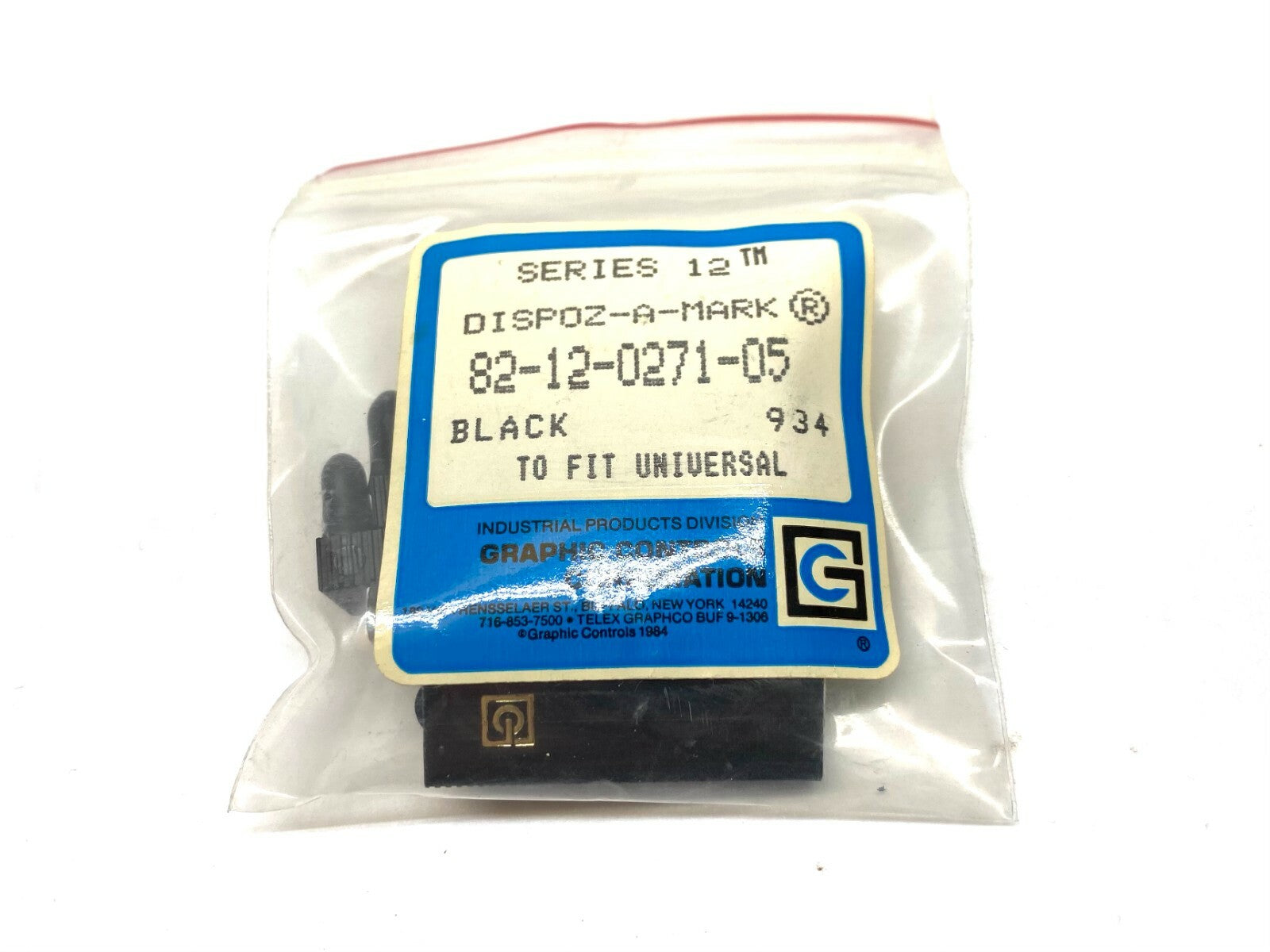 Graphic Controls 82-12-0271-05 Black Universal Disposable Pen PKG OF 5 - Maverick Industrial Sales