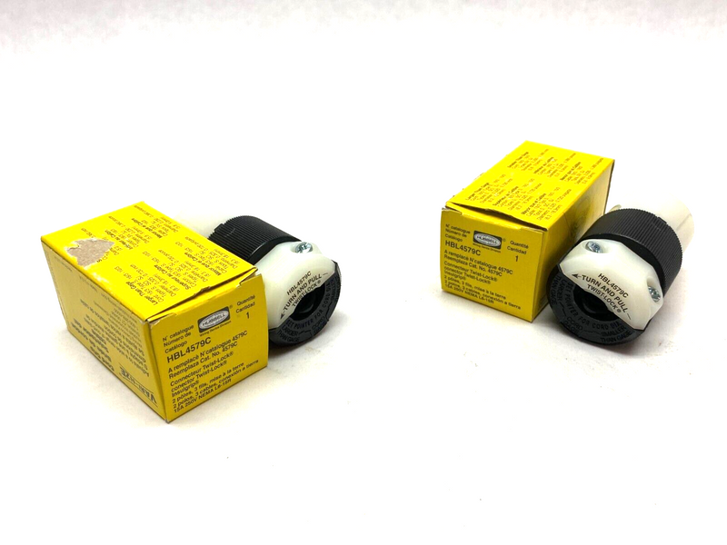 Hubbell HBL4579C Twist-Lock Insulgrip Connector Plug Cord Grip LOT OF 2 - Maverick Industrial Sales