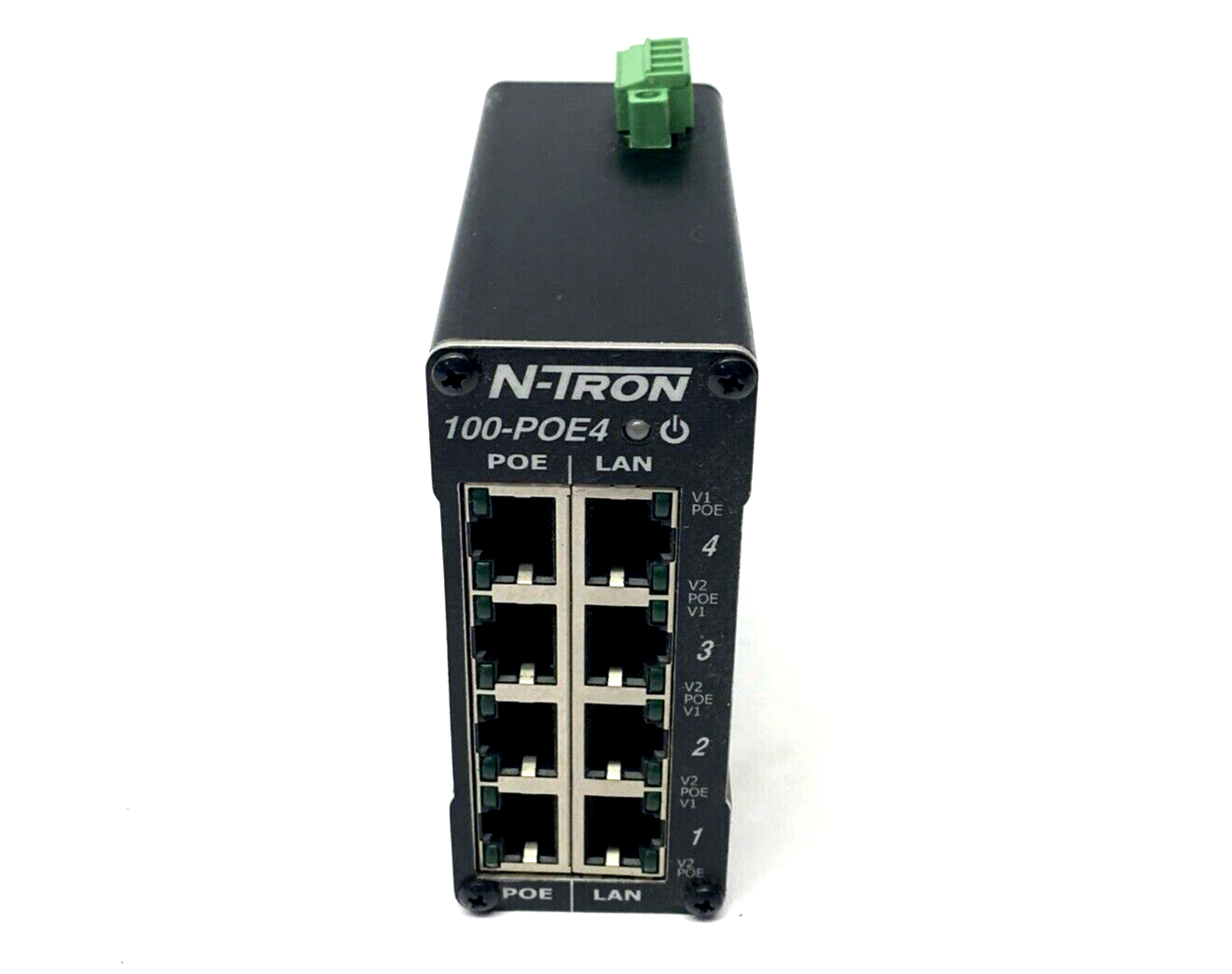 N-TRON 100-POE4 Industrial Ethernet Power Injector 45-49V 4-port 10/100Base-TX - Maverick Industrial Sales