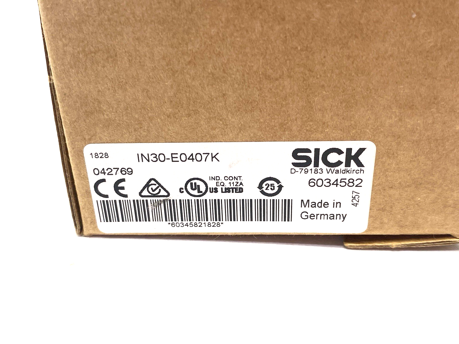 Sick IN30-E0407K Non-Contact Safety Switch Inductive 6034582 NO PAMPHLET - Maverick Industrial Sales