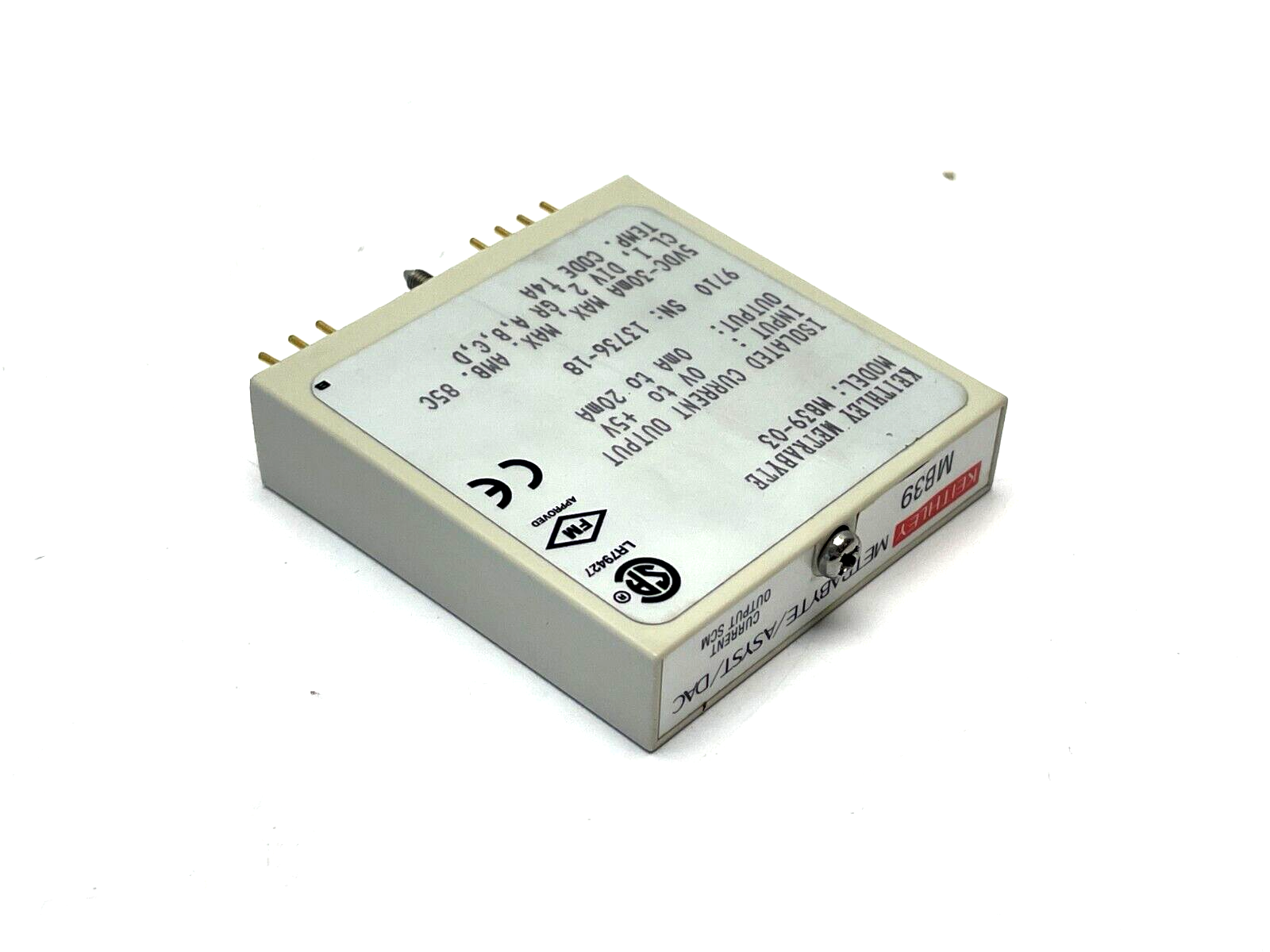 Keithley MetraByte MB39-03 Analog Device - Maverick Industrial Sales