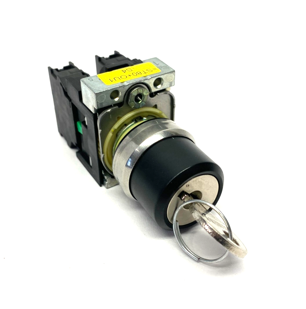 3SU1050-4BF01-0AA0 | Siemens RONIS Key-Operated Switch 22mm Round w/ 2x NO Contact - Used - Maverick Industrial Sales