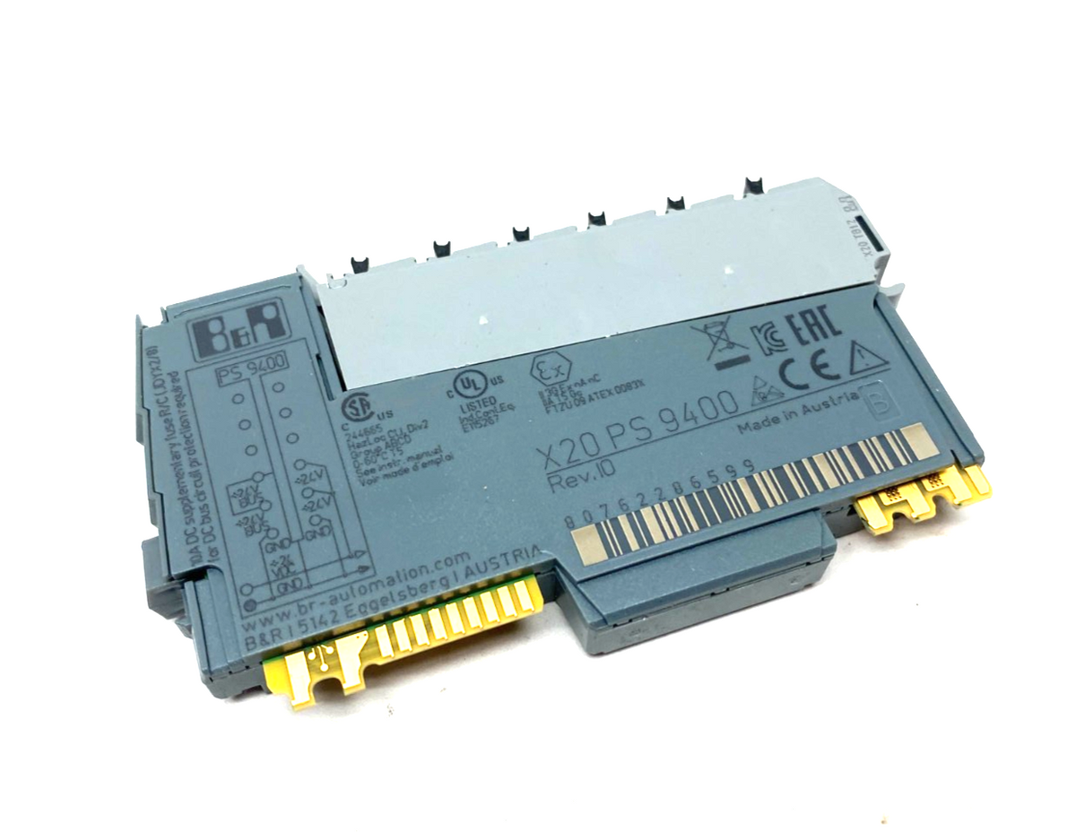 B&R Automation X20PS9400 Bus Controller Supply Module, Internal I/O, X2X Link - Maverick Industrial Sales