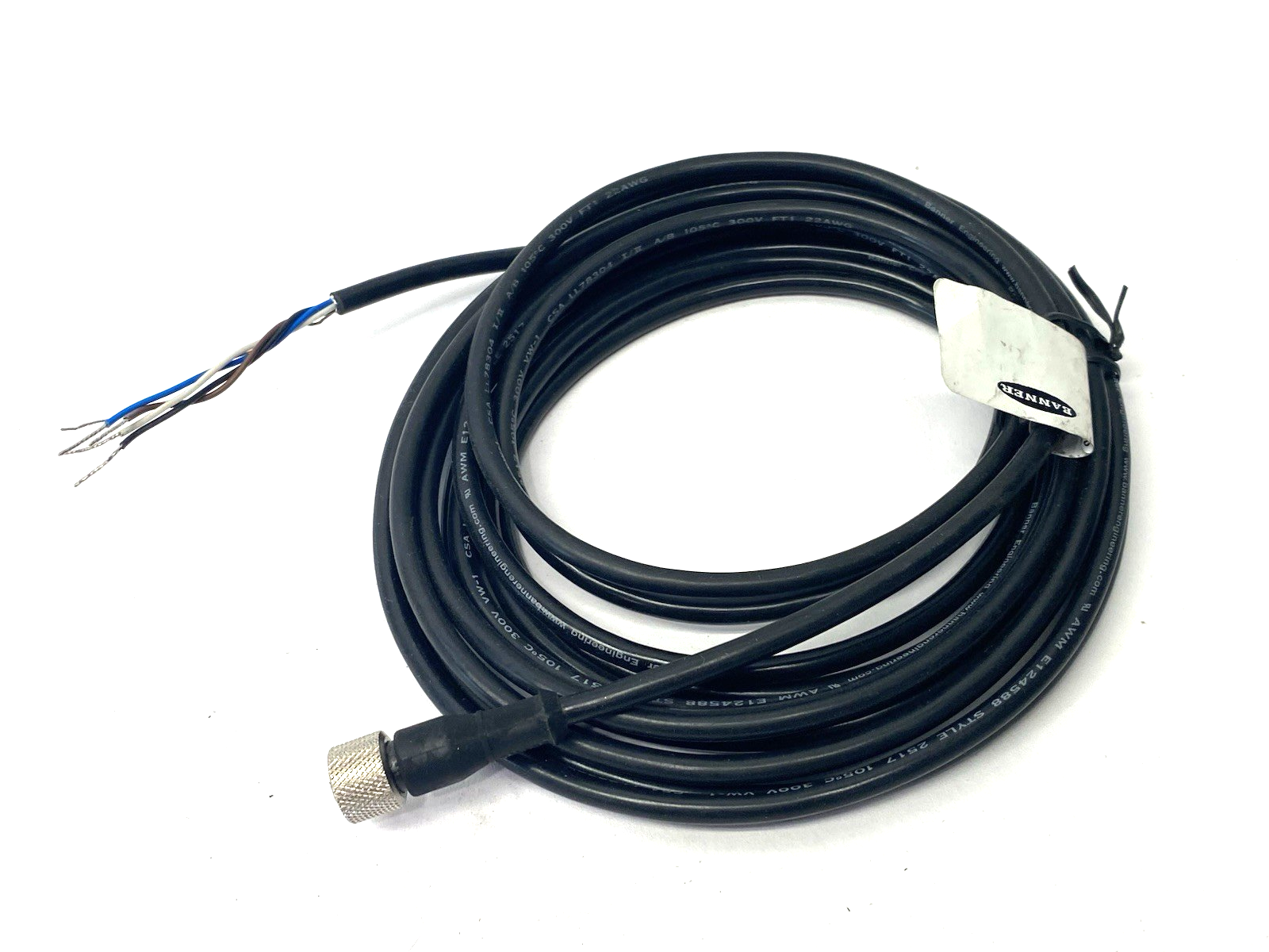 Banner MQDEC2-415 Single Ended Connection Cordset M12 Female, 73662 SHELFWEAR - Maverick Industrial Sales