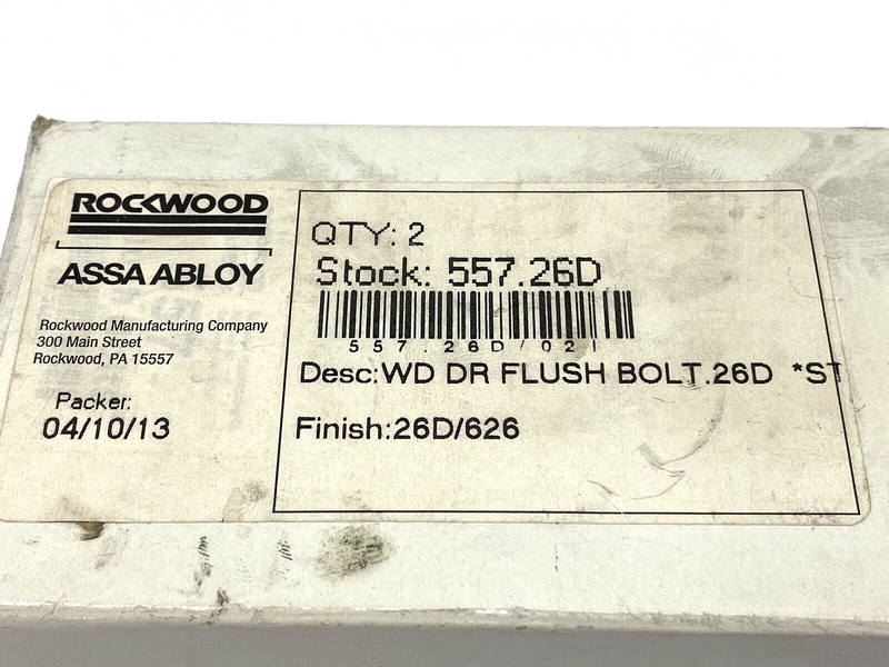 Rockwood 557.26D Manual Flush Bolt - Maverick Industrial Sales